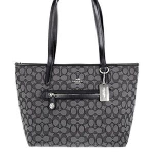 Coach Black/Smoke Taylor Tote